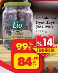 LİO SALAMURA SİYAH ZEYTİN (261-290) 500 G